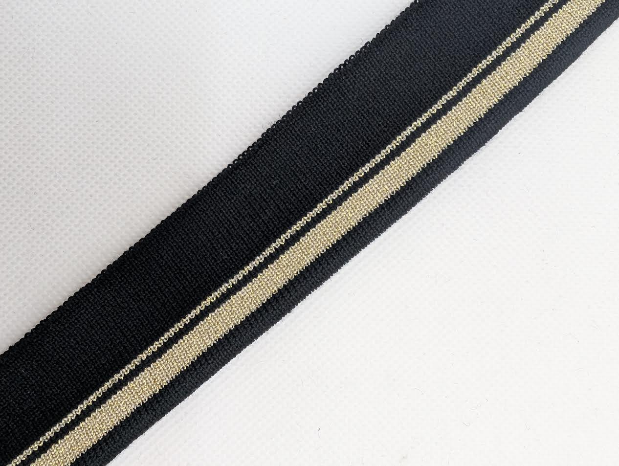 Bord-côte rayé en viscose et élasthanne
