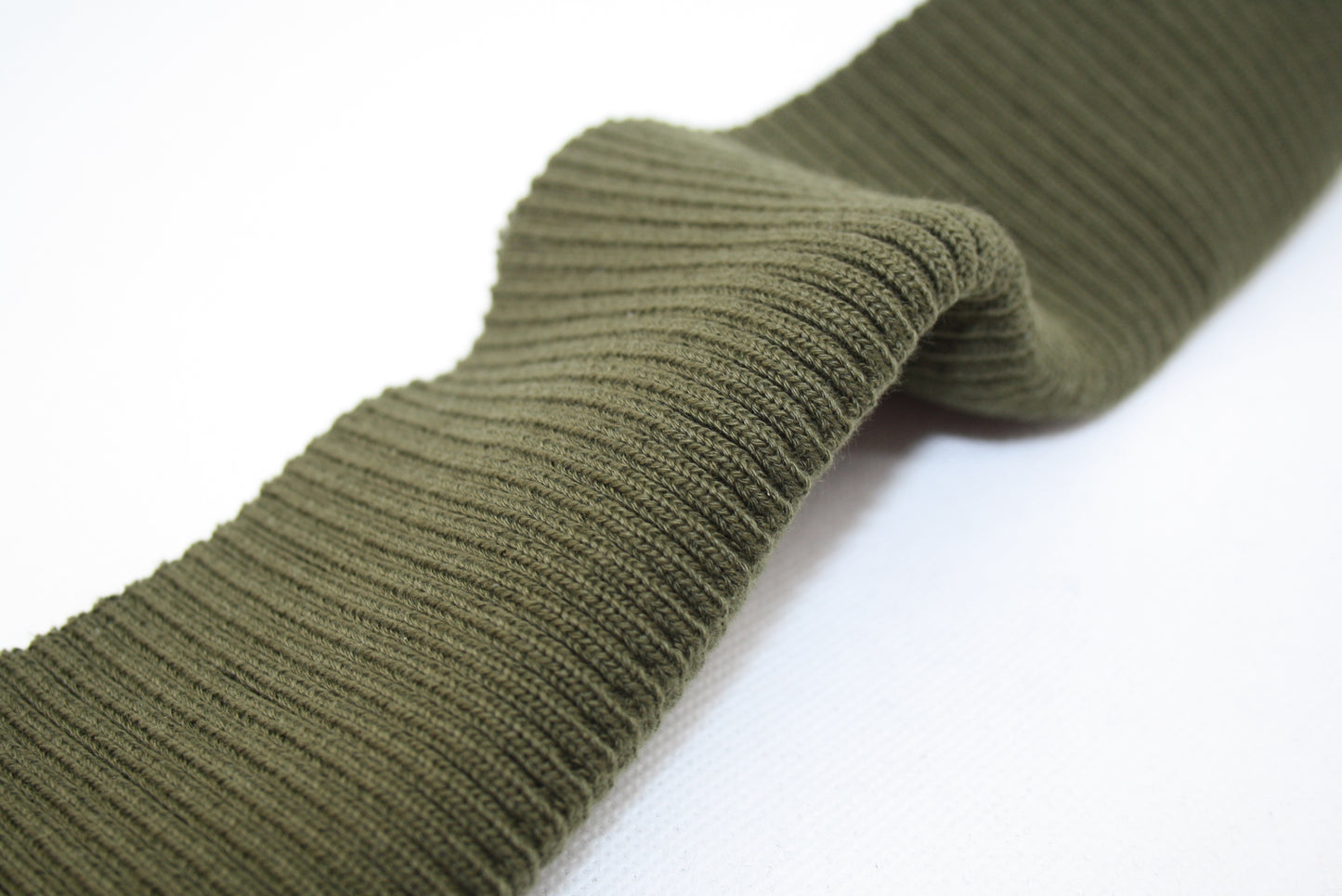 Bord-cote en coton elasthanne cote 2/1 vert kaki