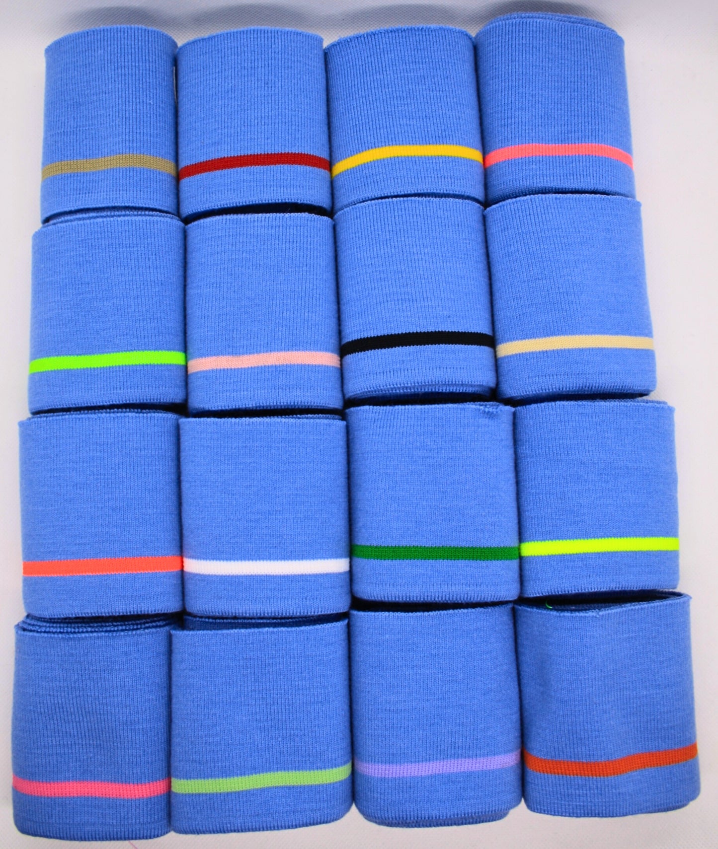 Bord-côte bleu, rayure de couleur