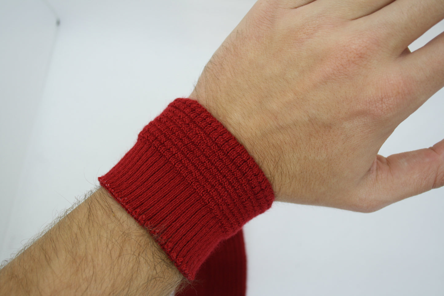 Bord-côte effet de maille rouge