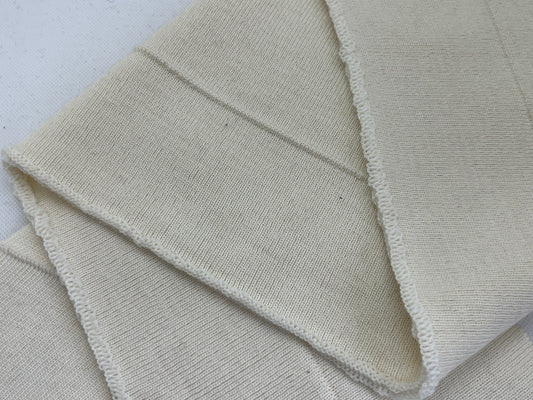 Bord-côte uni crème (acrylique laine)