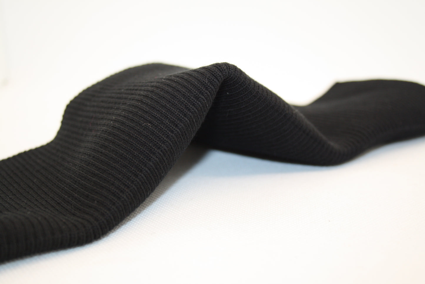 Bord-cote noir coton elasthanne, cote 2/1