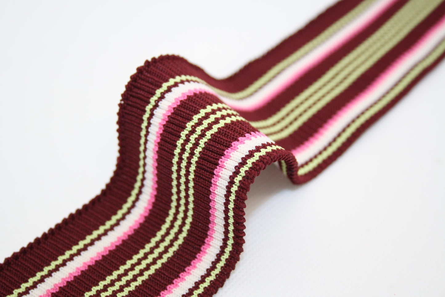 Bord cote raye en polyester et elasthanne