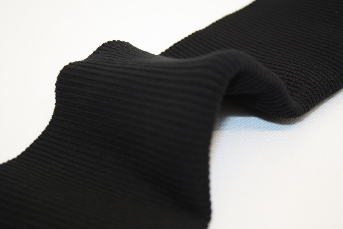 Bord cote noir en coton elasthanne