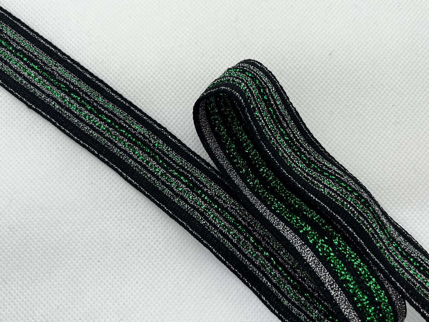 Ruban lurex vert (lot 5m)
