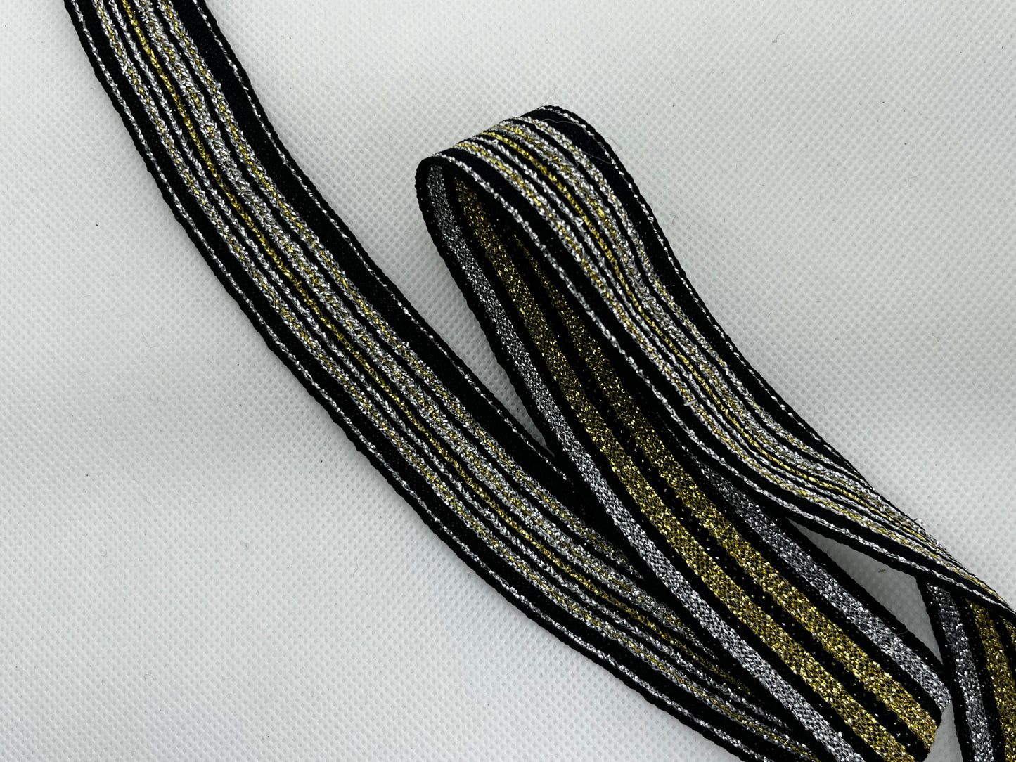 Ruban lurex argenté doré (lot 5m)