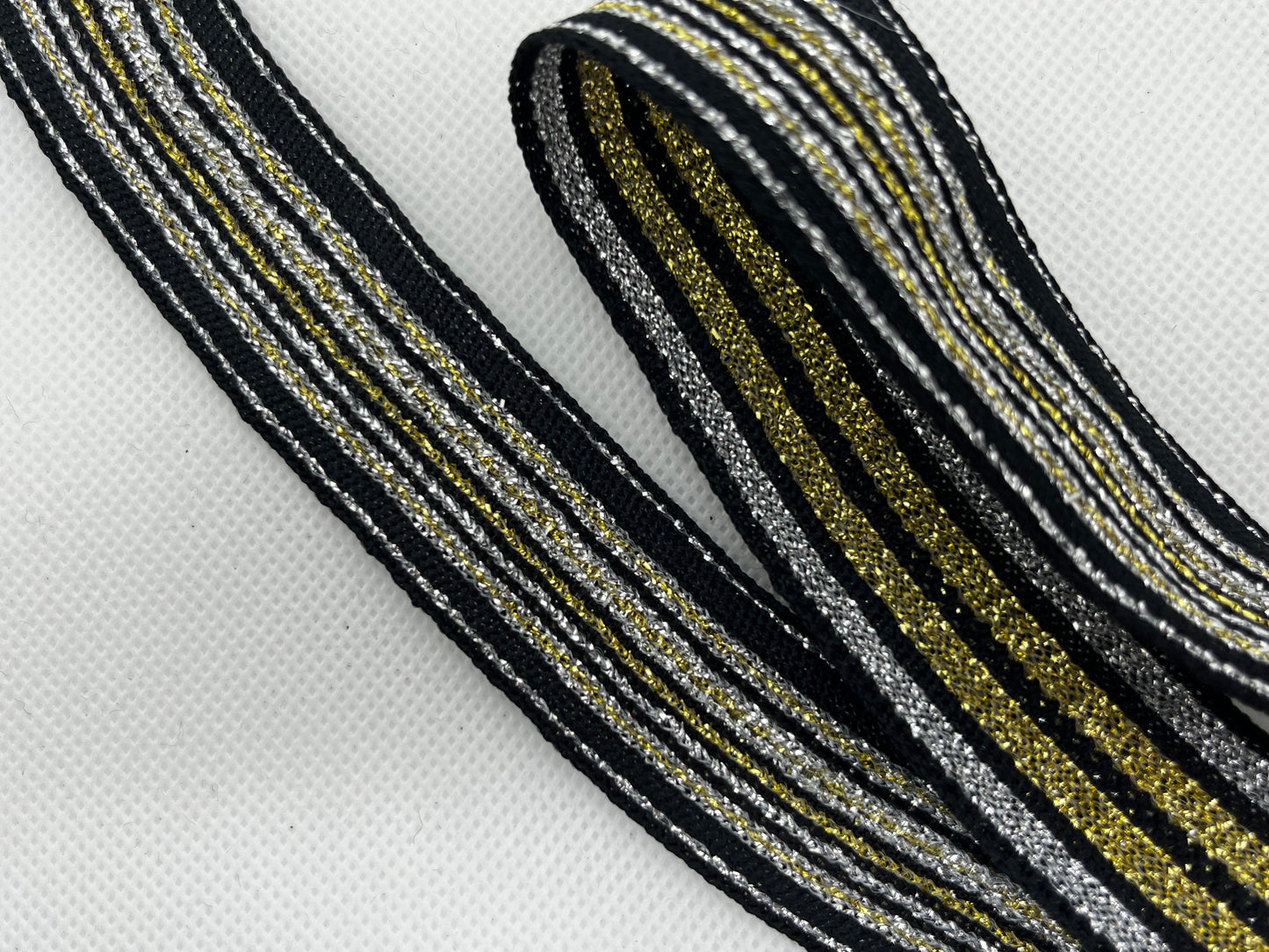 Ruban lurex argenté doré (lot 5m)