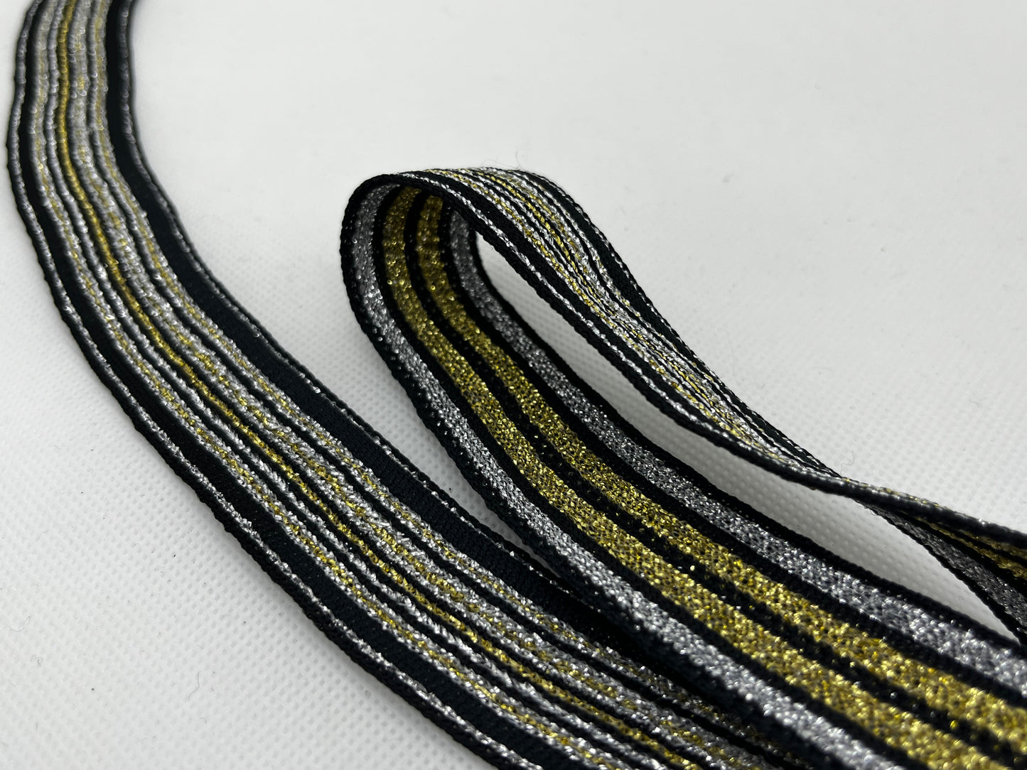 Ruban lurex argenté doré (lot 5m)