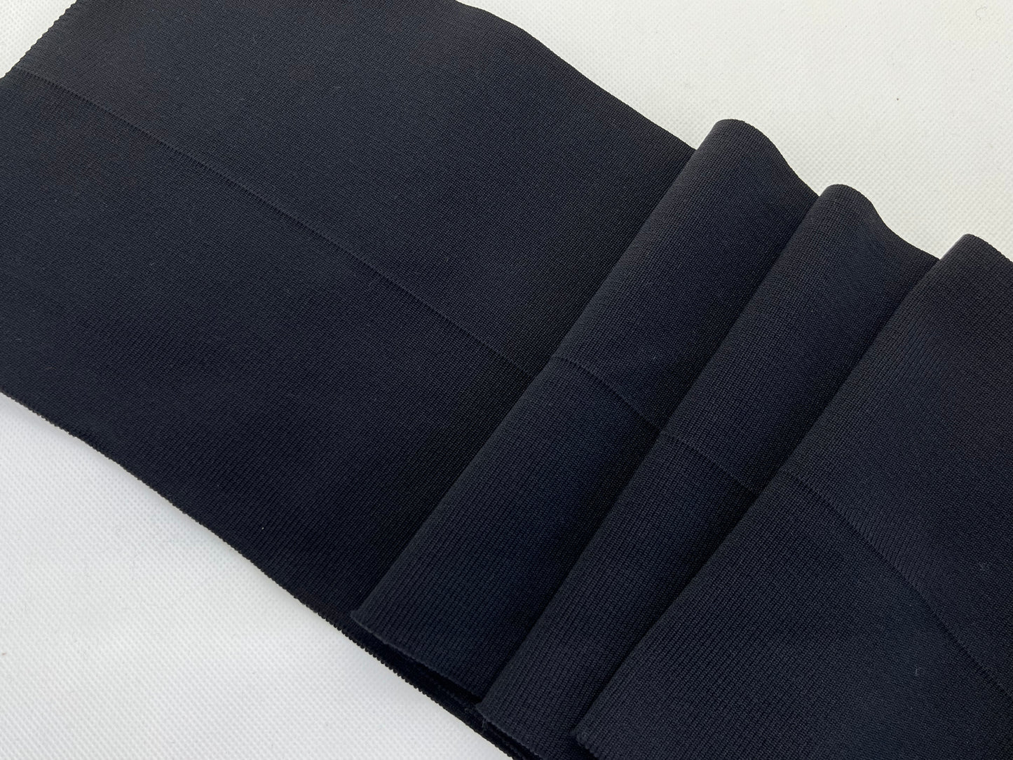 Bord-côte basique noir uni (polyamide)