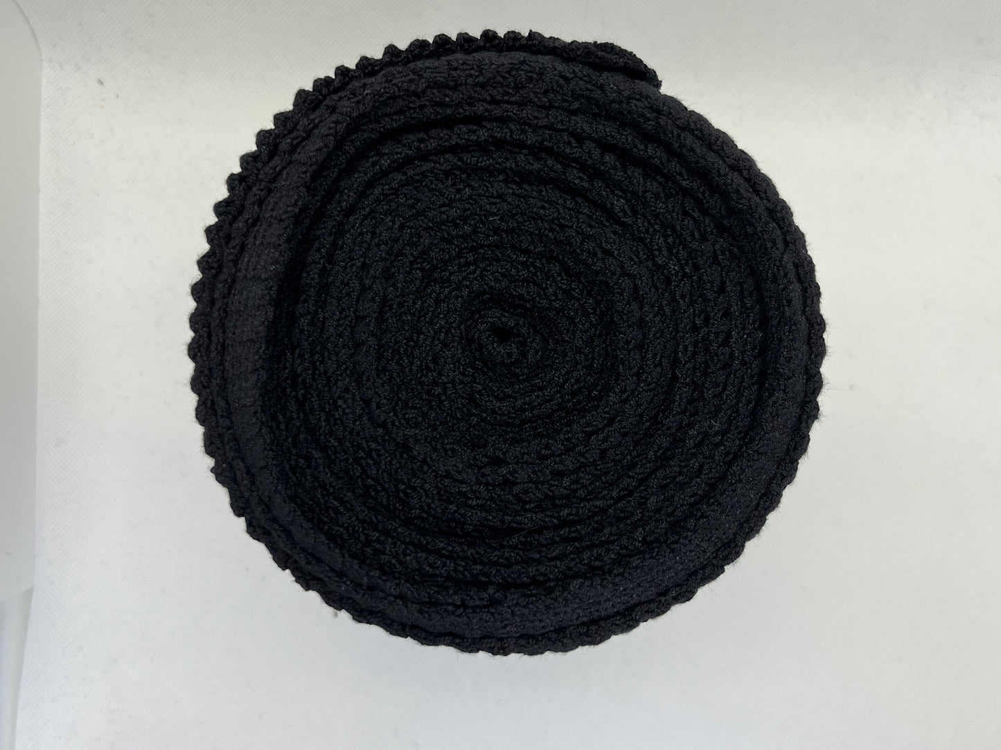 Bord-côte basique noir uni (viscose)