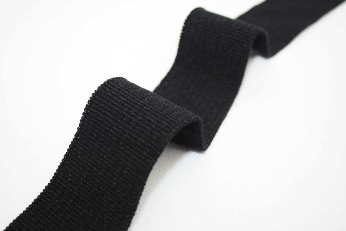 Bord-cote noir en viscose et polyester cote 1/1