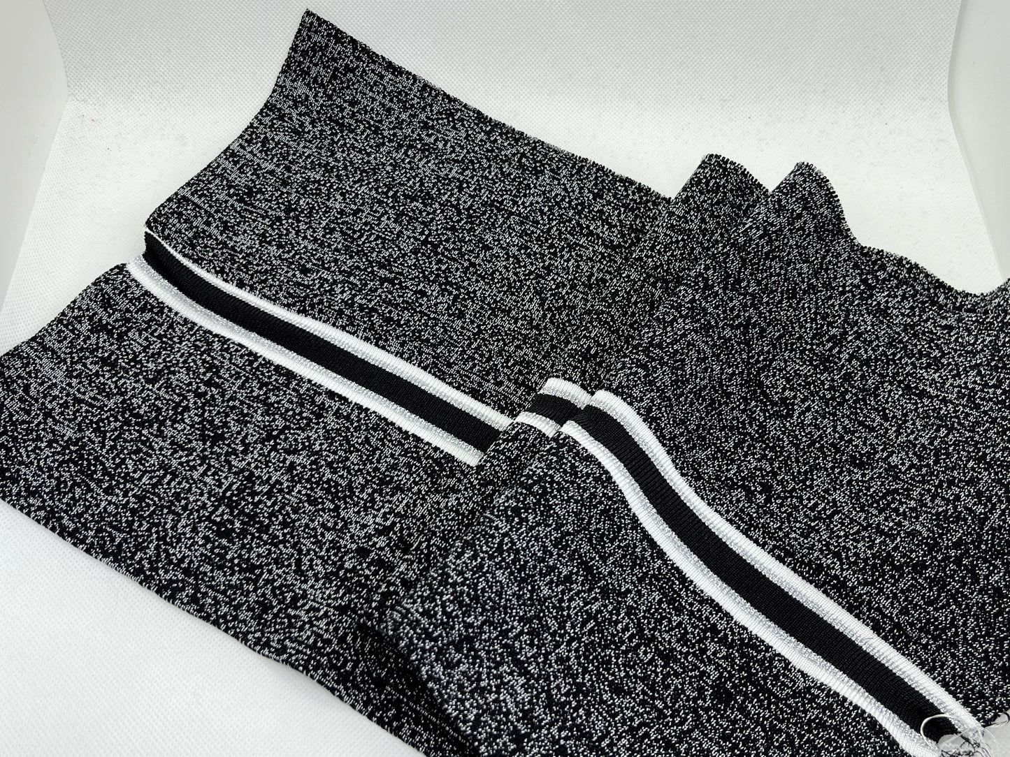 Bord-côte gris chiné en viscose