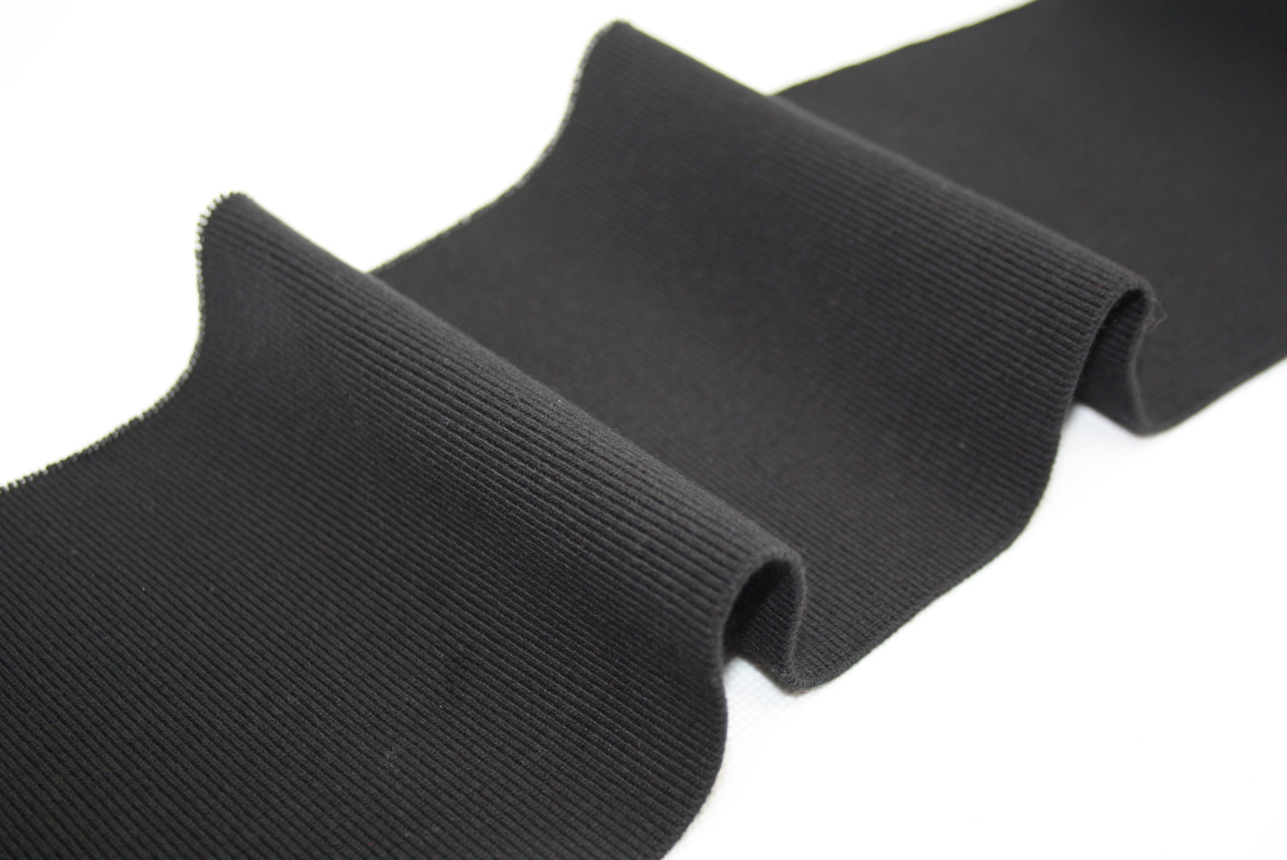 Bord-cote noir en coton et elasthanne cote 1/1