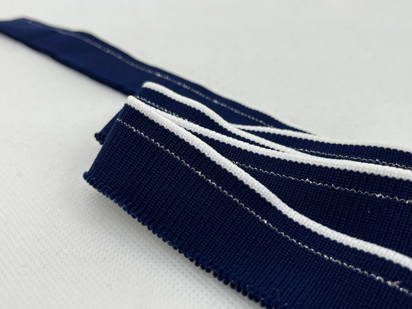Bord-côte rayé marine + lurex brillant
