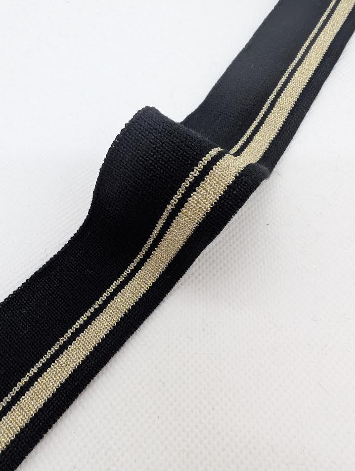 Bord-côte rayé en viscose et élasthanne