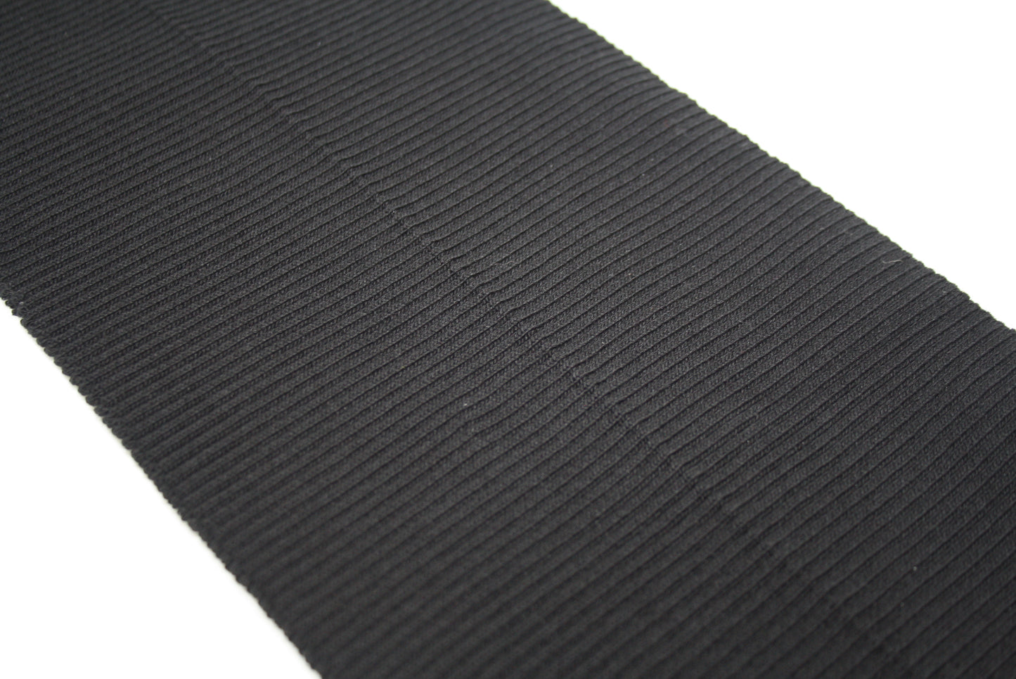 Bord-côte noir en coton et élasthanne côte 2/1