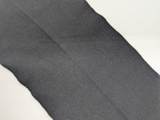 Bord-côte noir en viscose et élasthanne