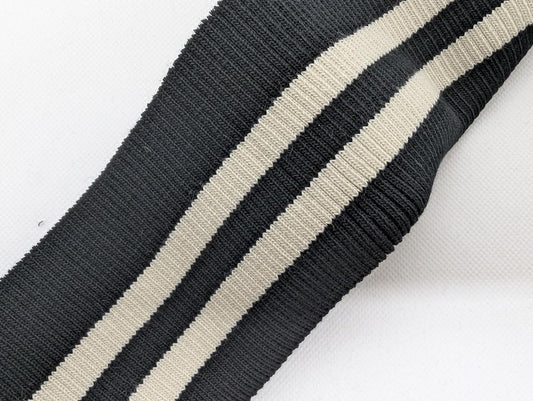 Bord-côte rayé en coton et élasthanne