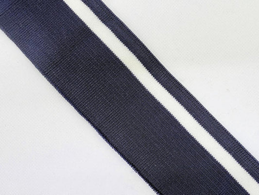 Bord-côte rayé en viscose et élasthanne