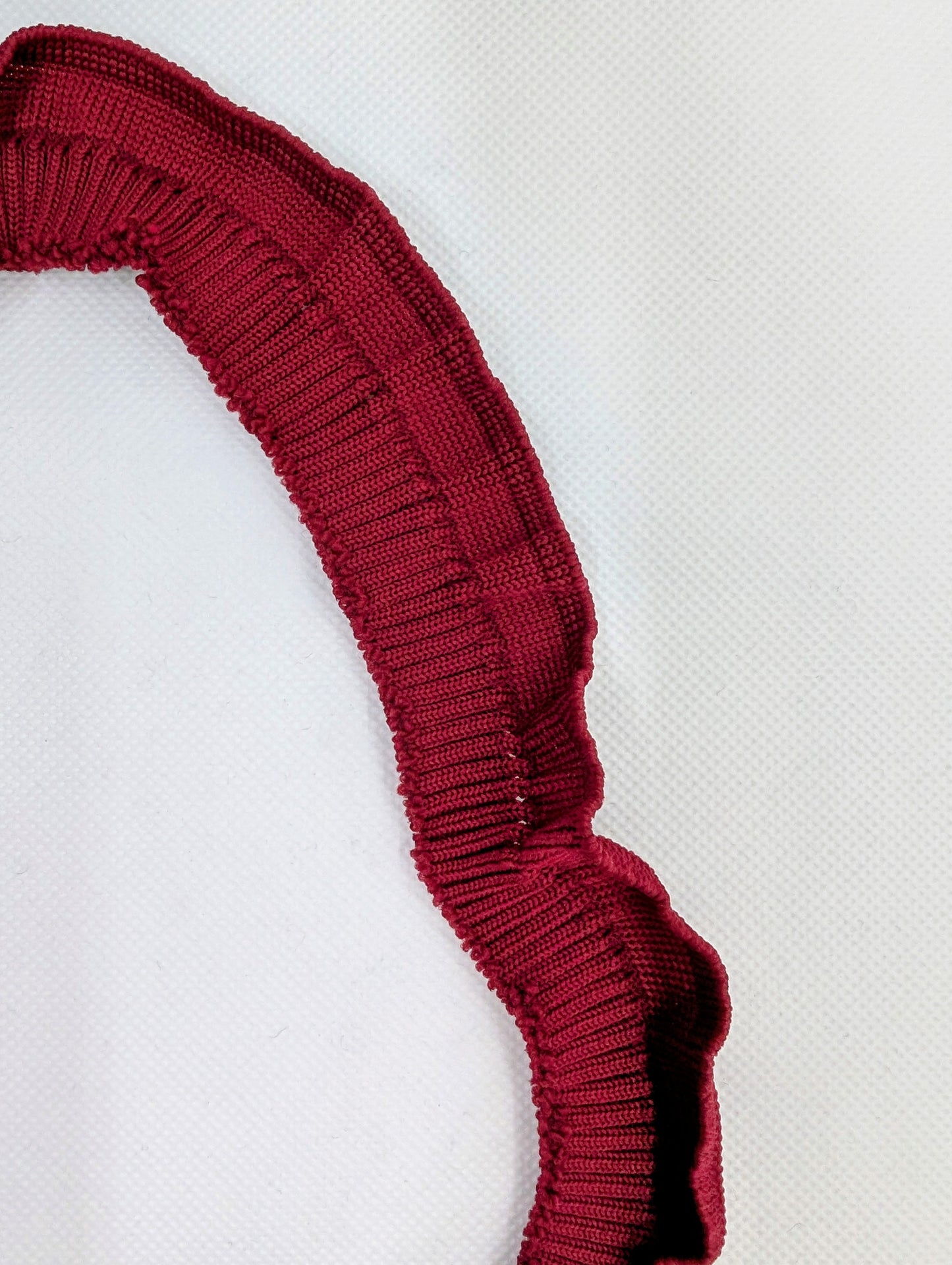 Bord-côte en polyester et élasthanne avec volant