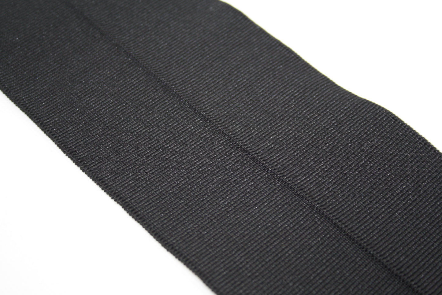 Bord-cote noir en polyester elasthanne cote 1/1