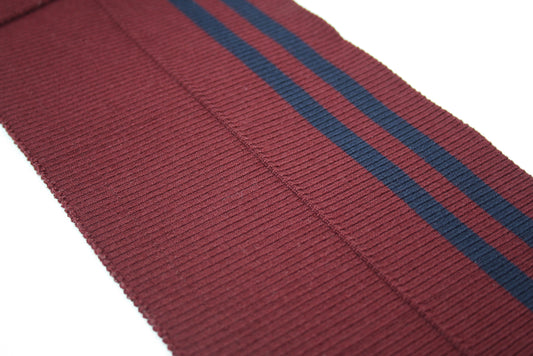 Bord-côte rayé en acrylique laine et élasthanne
