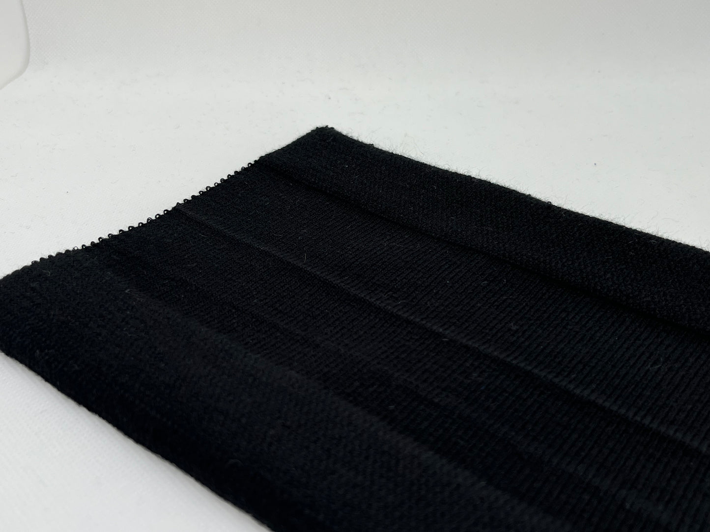 Bord-côte noir uni (laize 24cm)