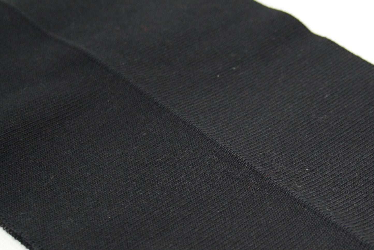 Bord-côte noir en coton et élasthanne