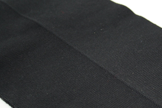 Bord-côte noir en coton et élasthanne
