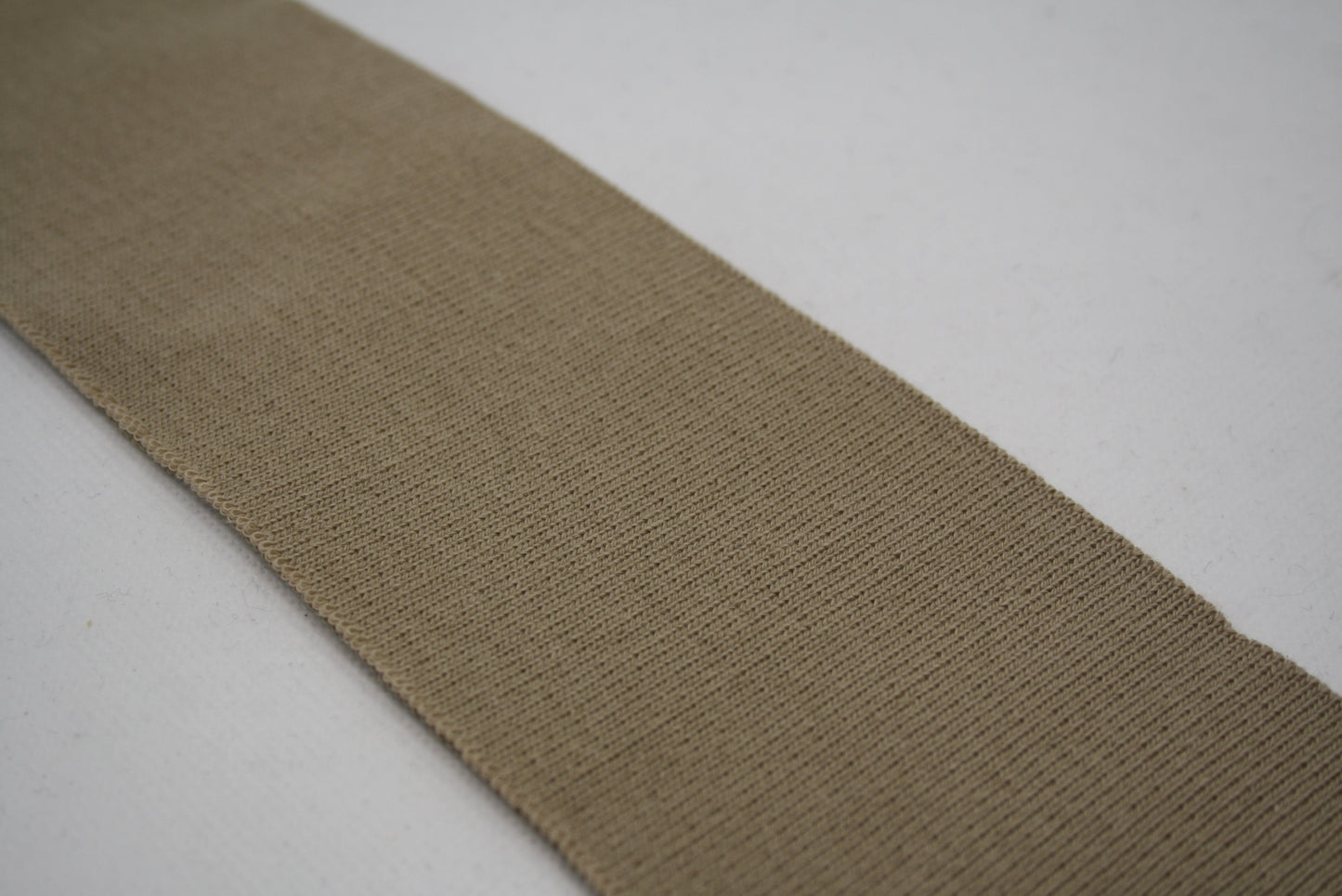 Bord-côte en coton et élasthanne nacre côte 1/1