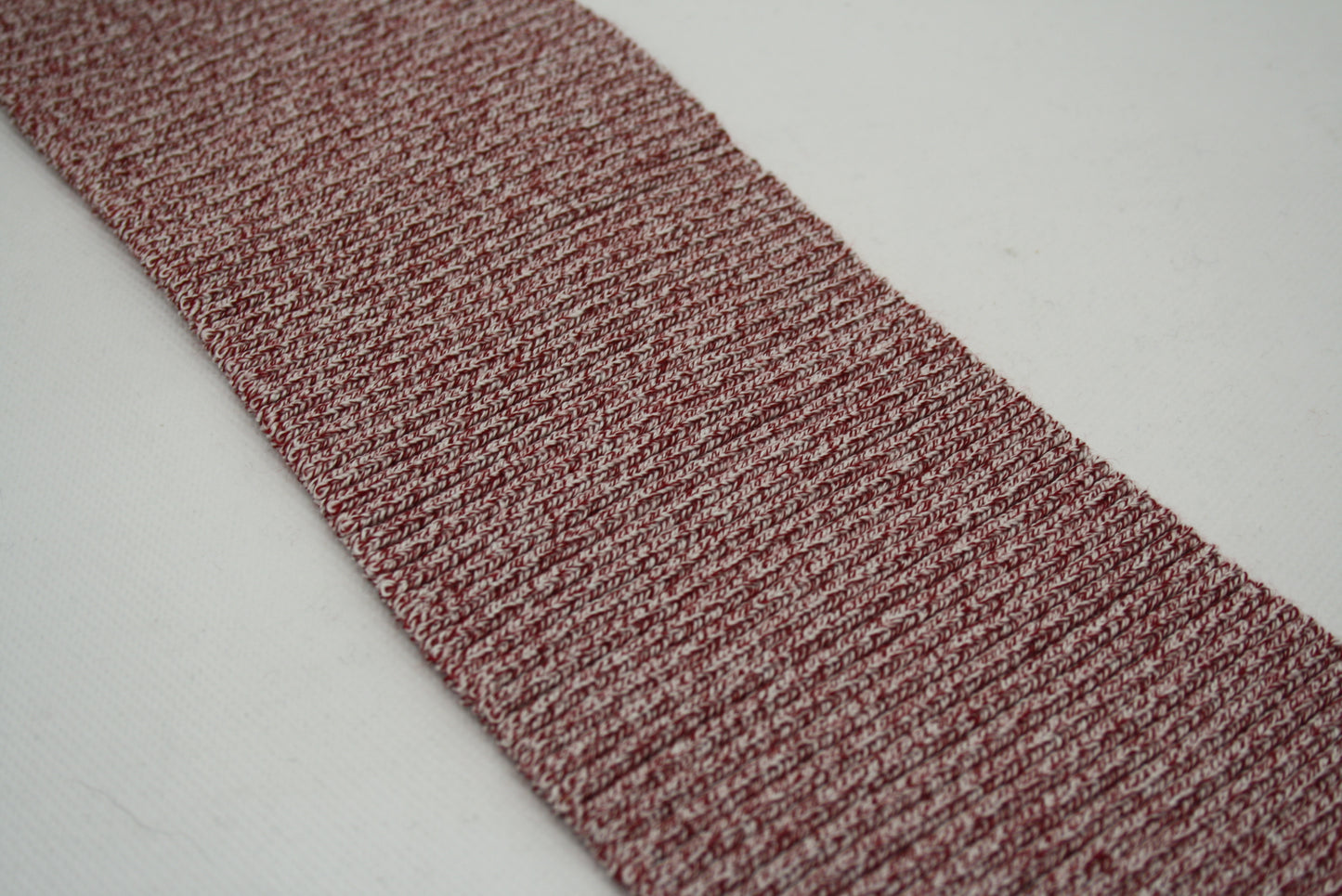 Bord-côte rouge chiné en acrylique et élasthanne, en côte 2/1