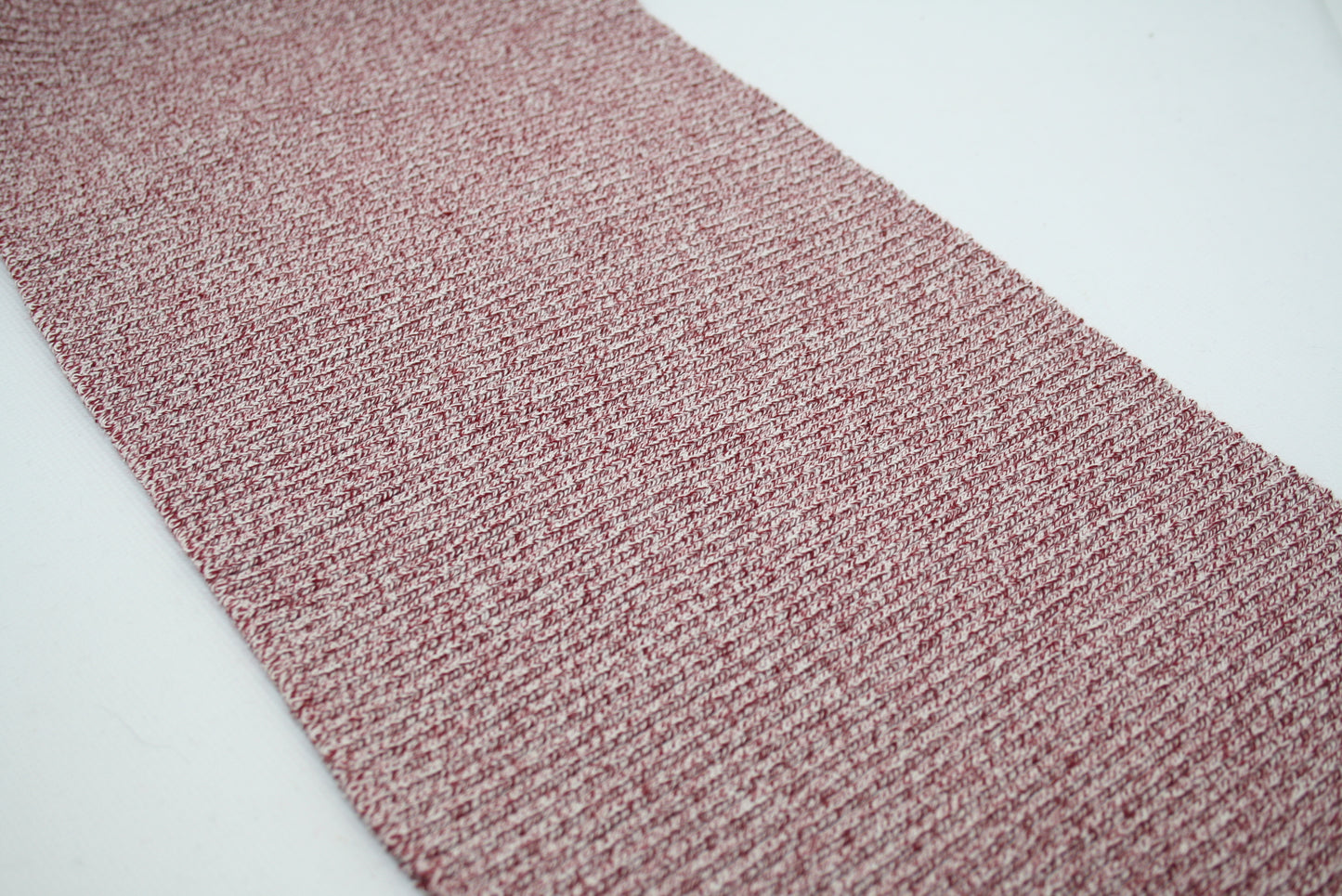 Bord-côte rouge chiné en acrylique et élasthanne, en côte 2/1