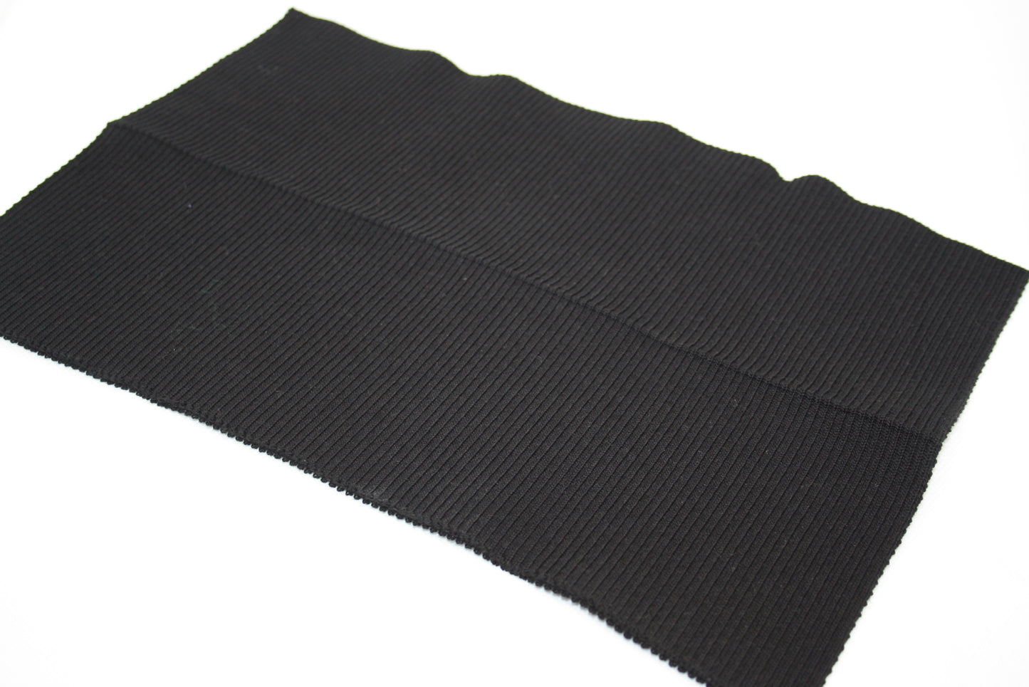 Bord-cote noir coton elasthanne, cote 2/1