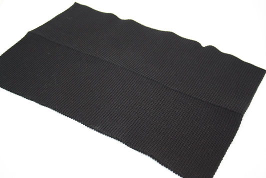 Bord-cote noir coton elasthanne, cote 2/1