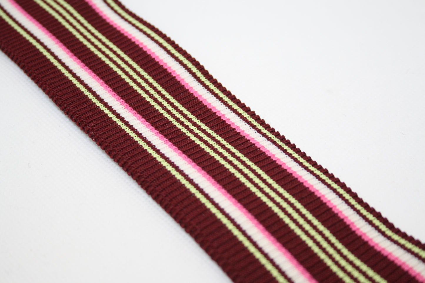 Bord cote raye en polyester et elasthanne