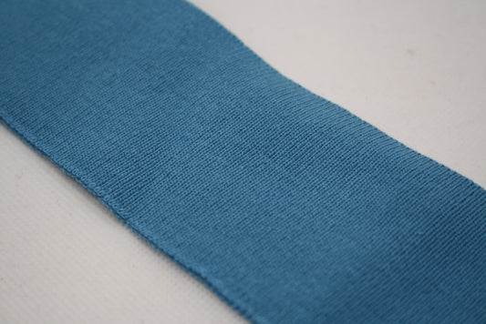 Bord cote bleu turquoise en coton elasthanne