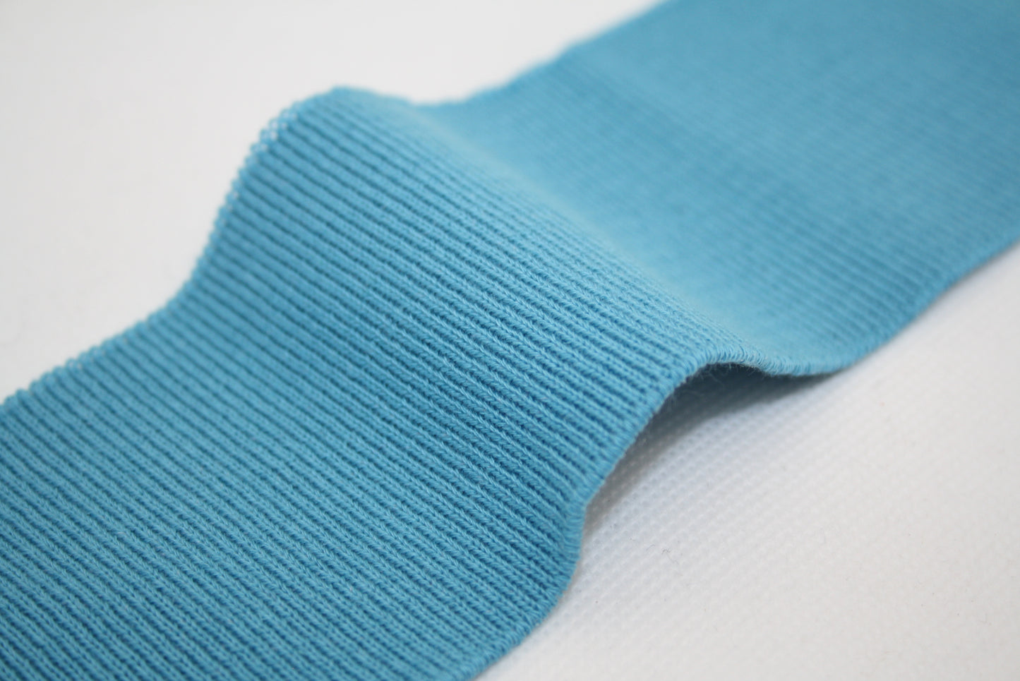 Bord cote bleu turquoise en coton elasthanne