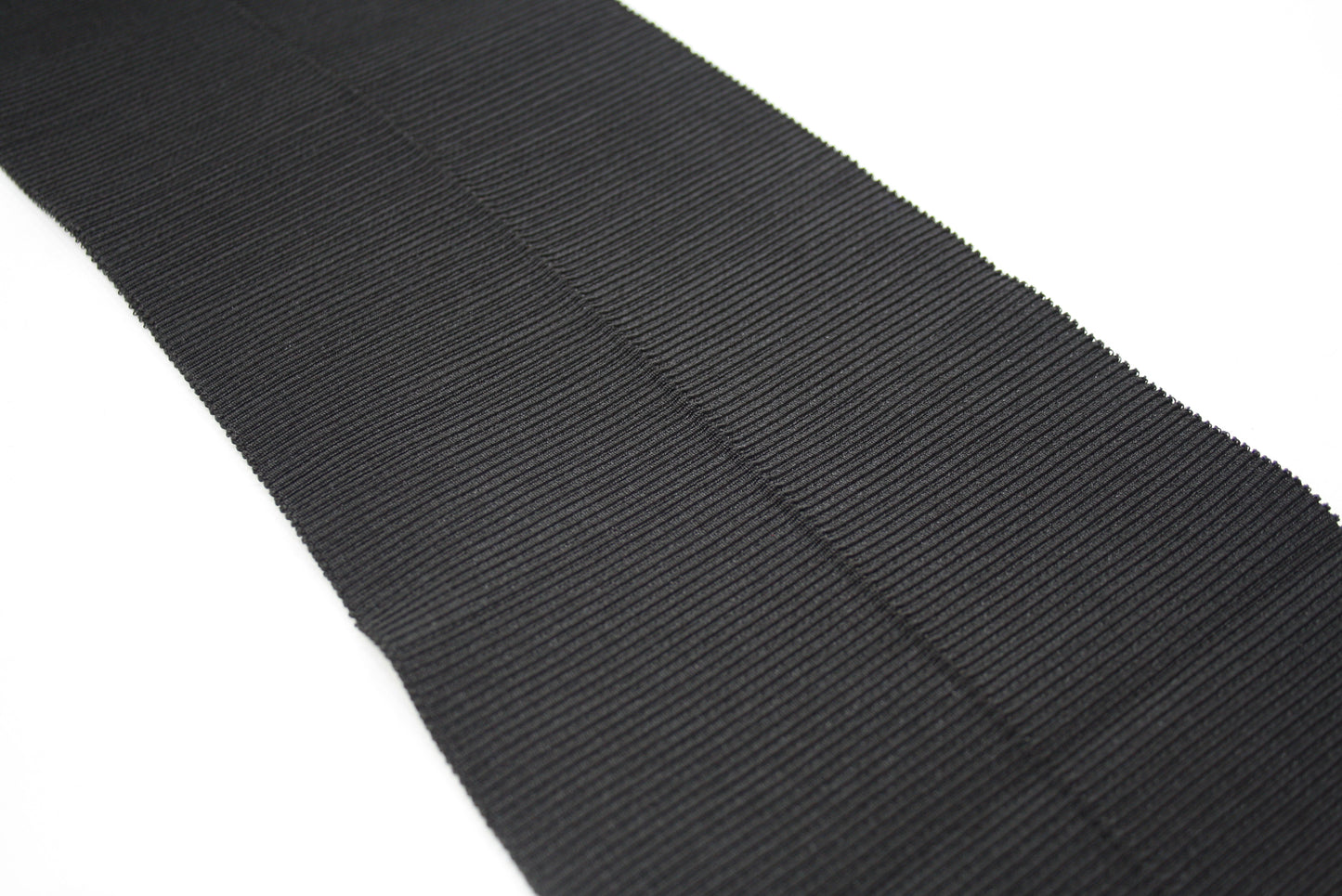 Bord-cote noir en polyester brillant et elasthanne cote 2/1