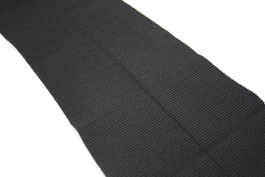 Bord-cote noir en polyester brillant et elasthanne cote 2/1