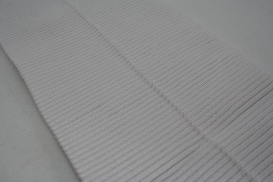 Bord-côte blanc en coton et élasthanne côte 2/1