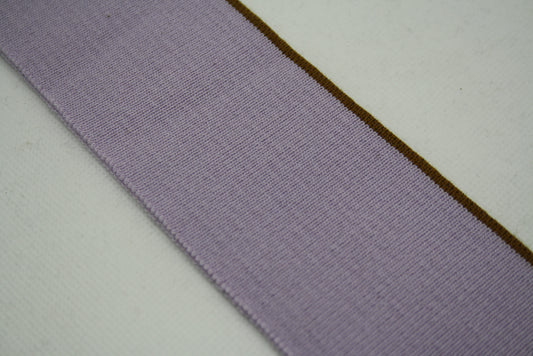Bord-cote raye violet en coton et élasthanne