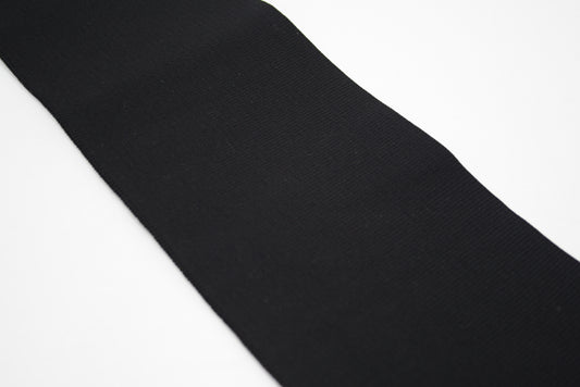 Bord-côte noir en polyamide élasthanne côte 1/1 j 12