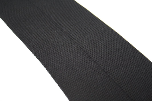 BORD-CÔTE NOIR EN VISCOSE ELASTHANNE COTE 2/1