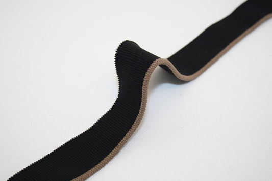 Bord-côte rayé en polyamide et élasthanne côte 1/1