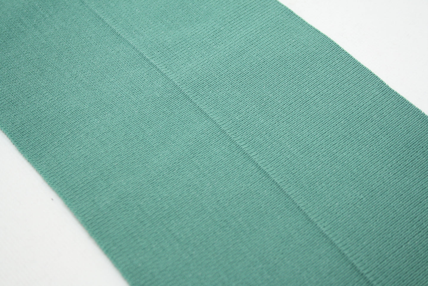 Bord-côte en coton et élasthanne couleur vert d'eau côte 1/1