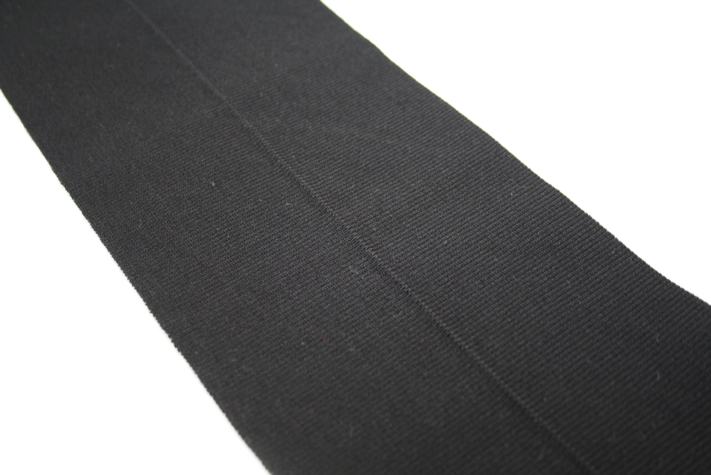 Bord-côte noir en viscose et élasthanne cote 1/1