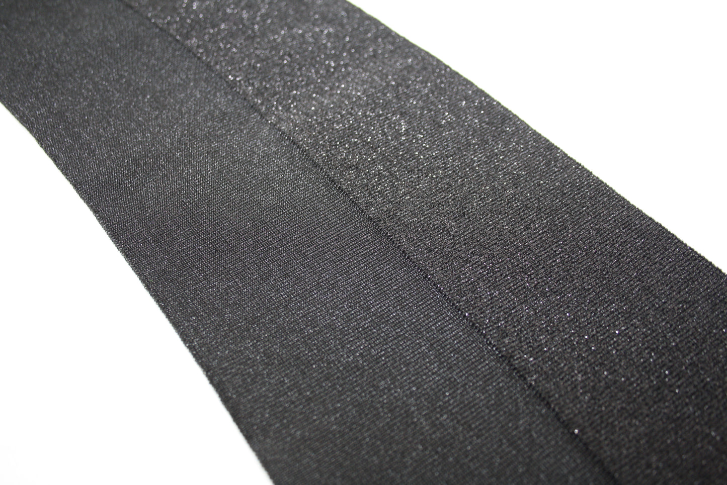 Bord-cote noir en polyester brillant et lurex cote 1/1