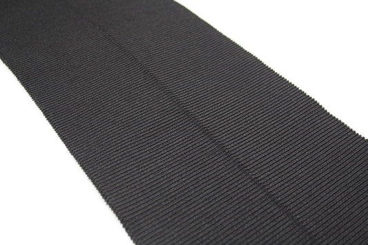 Bord-cote noir en polyester brillant et elasthanne, cote 2/1