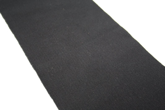 Bord-cote noir en coton et elasthanne cote 1/1