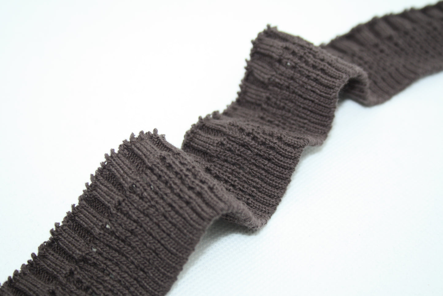 Bord-cote marron chocolat fantaisie en coton elasthanne